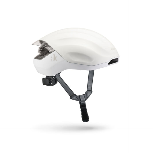 Fizik Kudo - Casco de ciclismo de ruta con Luz roja incluida (Blanco)