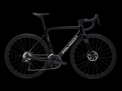 Polygon Strattos Carbon S7X Black- Bicicleta Ruta Escalada 105 Di2 12V (negro)