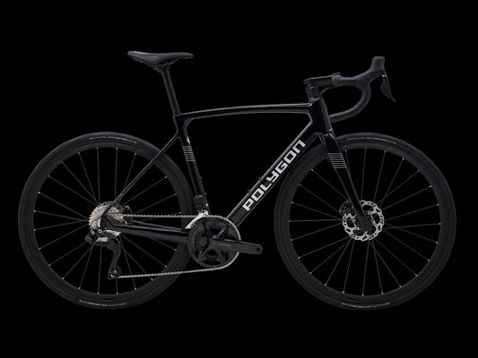 Polygon Strattos Carbon S7X Black- Bicicleta Ruta Escalada 105 Di2 12V (negro)