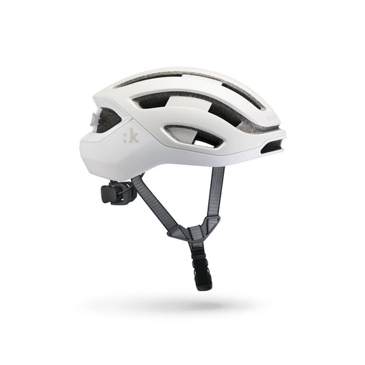 Fizik Kudo - Casco de ciclismo de ruta con Luz roja incluida (Blanco)