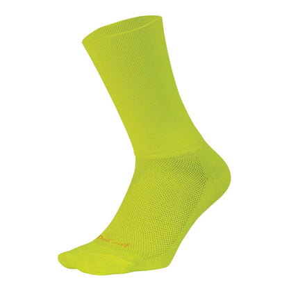 DeFeet Aireator 6'' - Calcetines de ciclismo largos, ventilados y livianos. AMARILLO Neon Yellow Solid Color