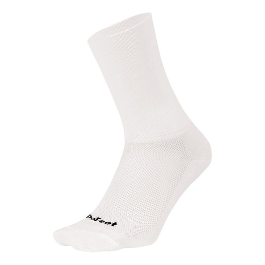 DeFeet Aireator 6'' - Calcetines de ciclismo largos, ventilados y livianos. BLANCO White