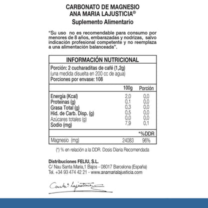 Ana Maria Lajusticia CARBONATO DE MAGNESIO (130 gr) - Polvo