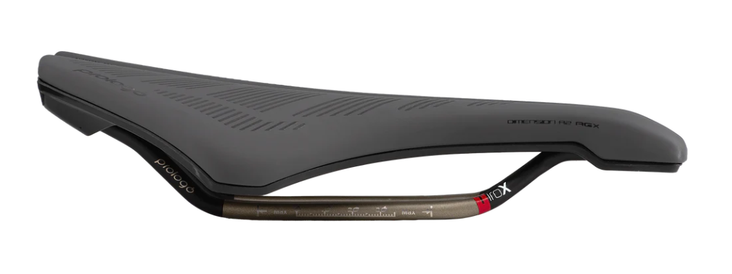 Prologo Dimension R2 AGX - Sillín de ciclismo de Ruta y Gravel con Slide Control. Ancho 143 TIROX
