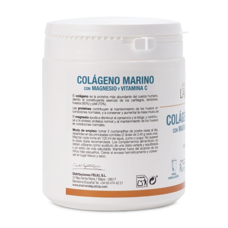 Ana Maria Lajusticia COLÁGENO MARINO CON MAGNESIO Y VITAMINA C - Sabor sandía (350 gr) - Polvo