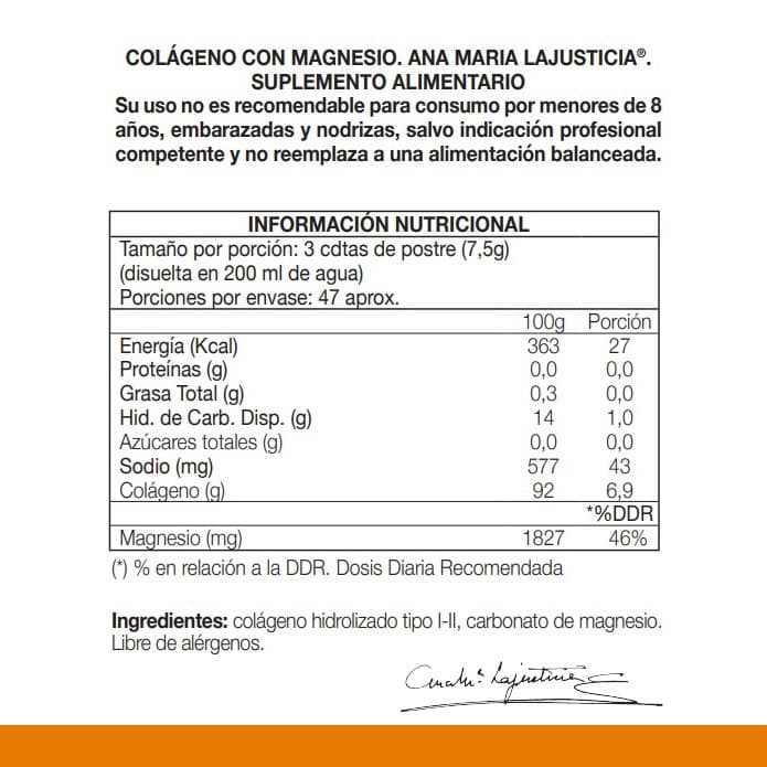 Ana Maria Lajusticia COLÁGENO CON MAGNESIO 350g | 46 días