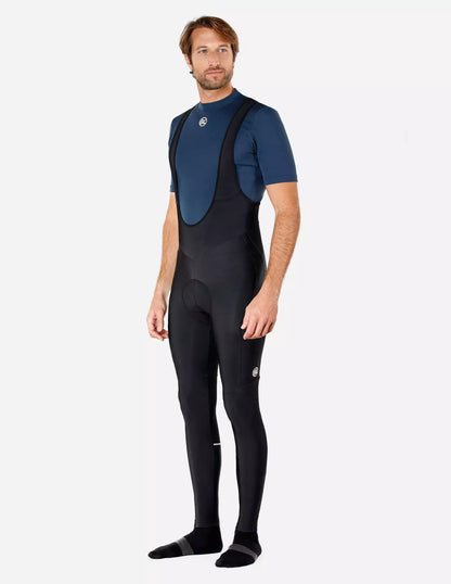 Bicycle Line Fiandre – Calza larga térmica con tirantes para ciclismo negra.