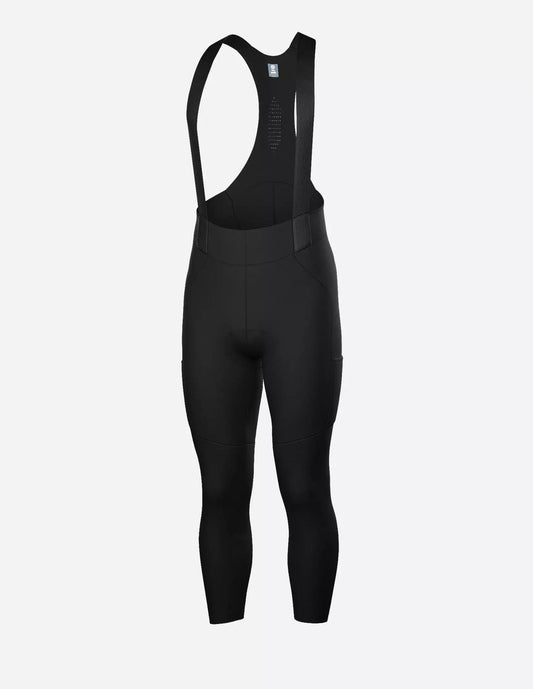 Bicycle Line Fiandre – Calza larga térmica con tirantes para ciclismo negra.