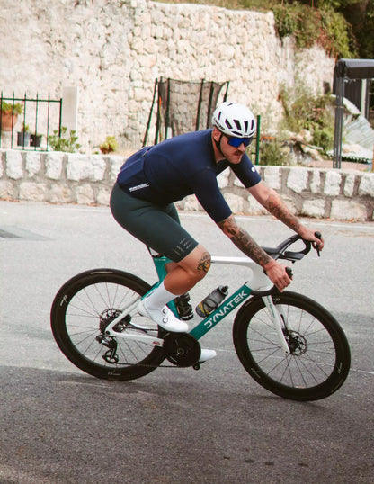 Bicycle Line Zoncolan S4 – Calza bib corta de ciclismo de ruta verde oscuro.