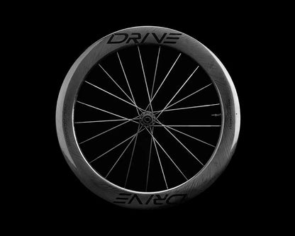 Elite Wheels Drive 65D CS + Drive TT / Juego de Ruedas Triatlón TT: Lenticular + delantera perfil 65 Carbono. Frenos disco