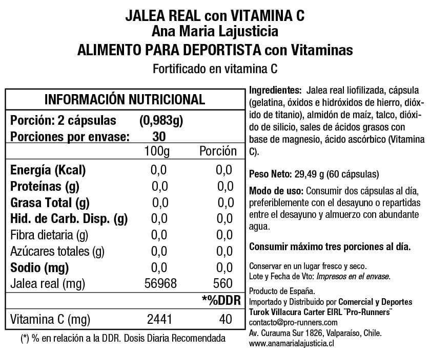 Ana Maria Lajusticia JALEA REAL CON VITAMINA C (60 cap.)