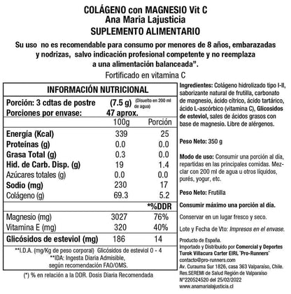 Ana Maria Lajusticia COLAGENO CON MAGNESIO + VIT.C Sabor cereza (1L) - Líquido