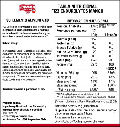 Hammer Nutrition Kit Endurolytes Fizz – Tabletas efervescentes de electrolitos (5 tubos)