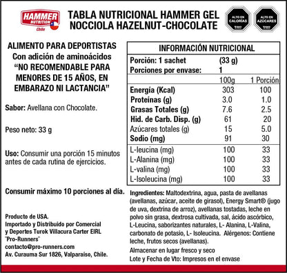 Hammer Nutrition Kit Hammer Gel – Gel energético de carbohidratos complejos (10 sachets)