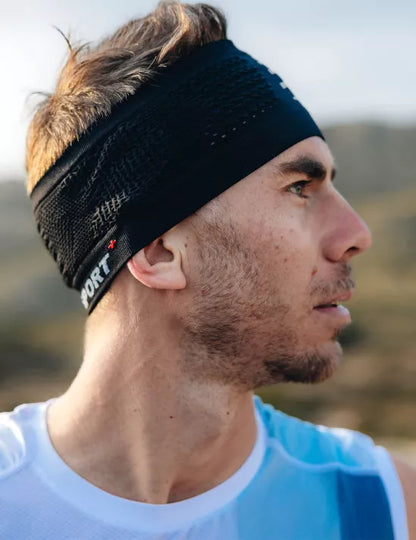 Cintillo anti sudor Headband Compressport On/Off Negro