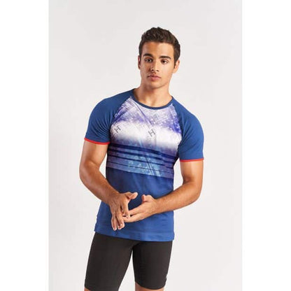 SportHG Crest – Polera de running estampada para hombre