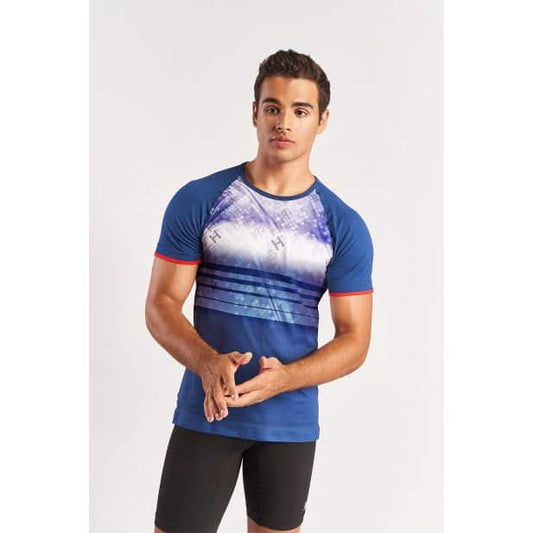 SportHG Crest – Polera de running estampada para hombre