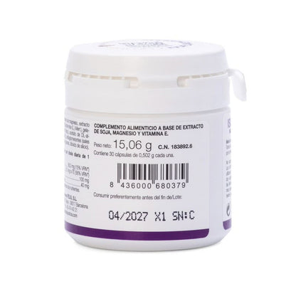 Ana María Lajusticia Isoflavonas con Magnesio + Vitamina E – Apoyo vegetal para la menopausia, el esqueleto y la circulación (30 cápsulas).