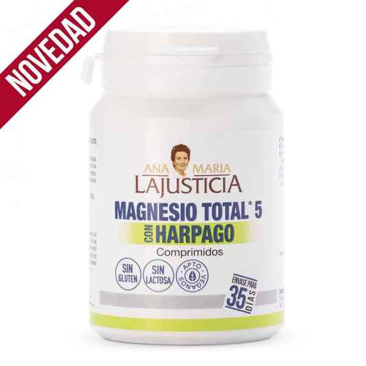 Ana María Lajusticia Magnesio Total 5 con Harpago – Magnesio y harpagofito para articulaciones y sistema locomotor (70 comprimidos).