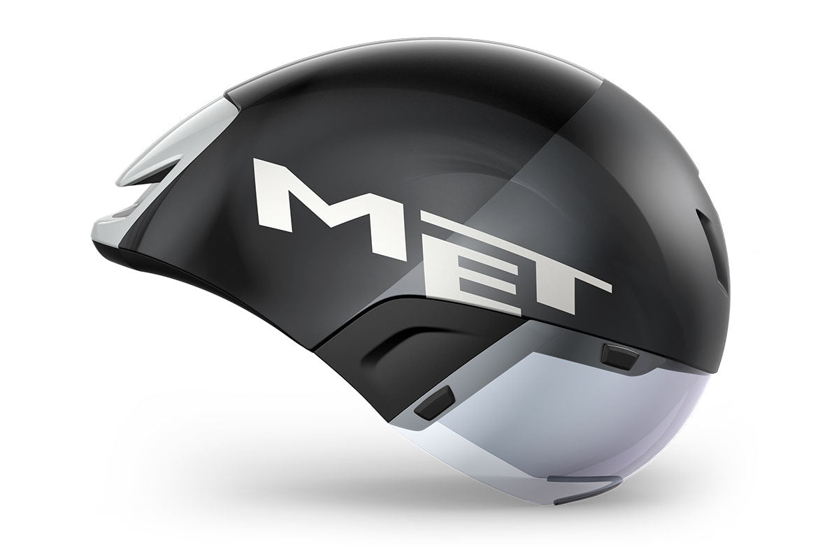 MET Codatronca - Casco Aero de Triatlón contrarreloj (Colores Blanco o Negro)