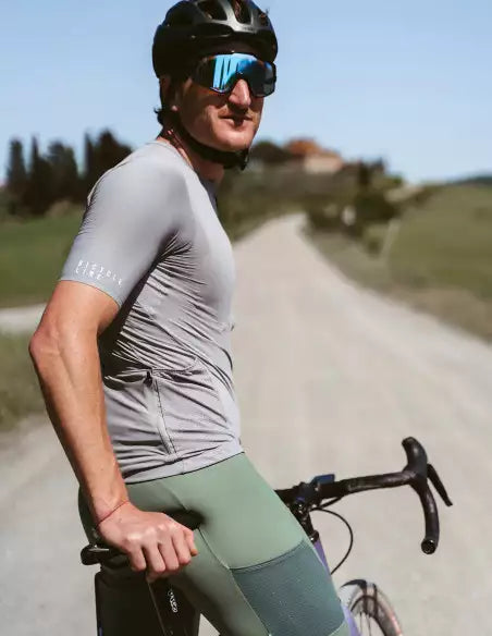 Bicycle Line Ghiaia S5 – Tricota de ciclismo manga corta hombre Gris.