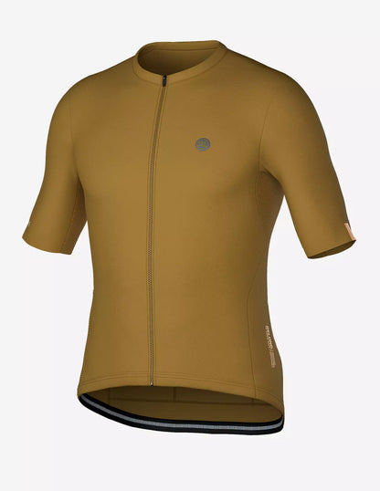 Bicycle Line Ghiaia S5 – Tricota de ciclismo manga corta hombre mostaza.