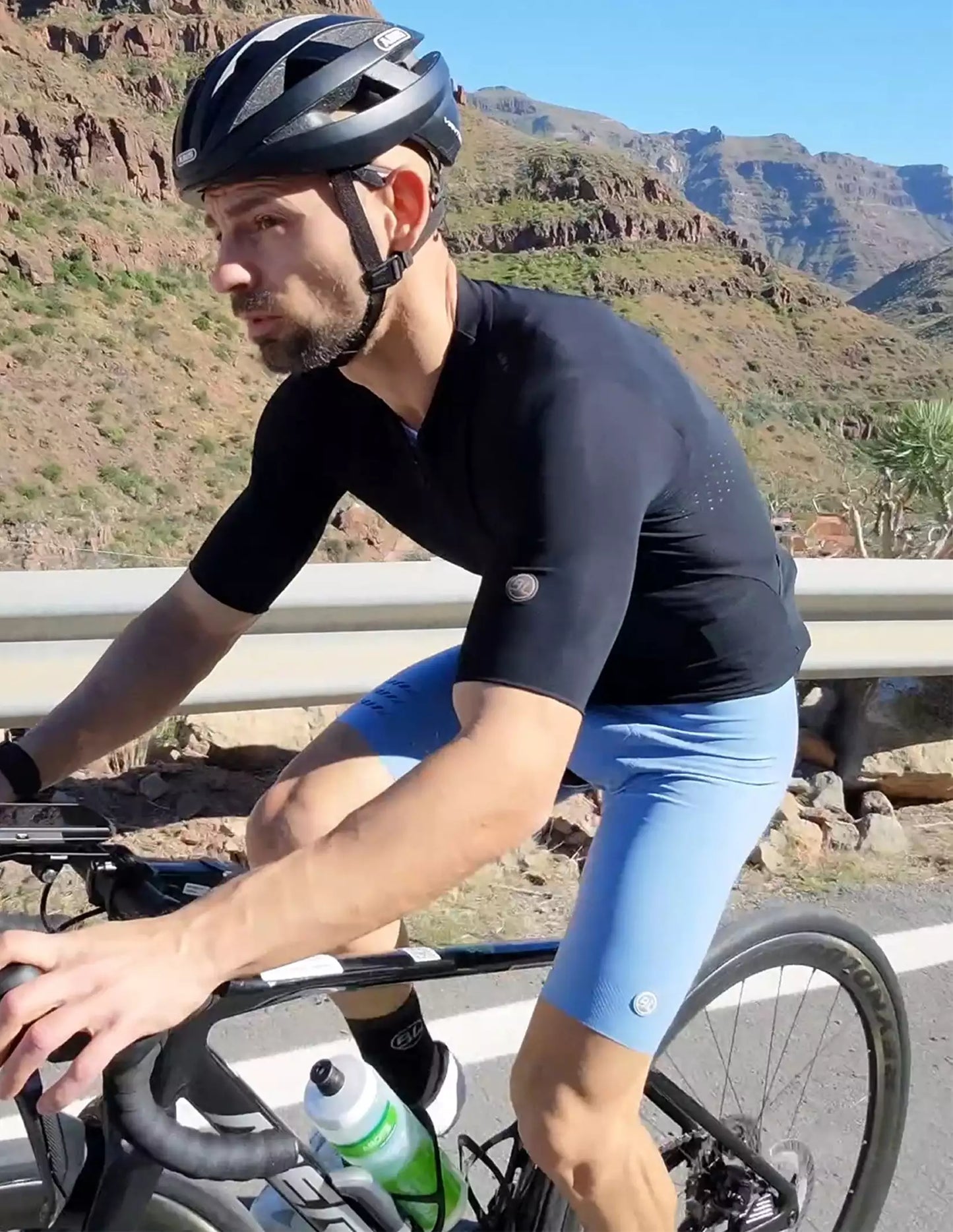 Bicycle Line Popolarissima S5 – Tricota de ciclismo de ruta para hombre, negra.