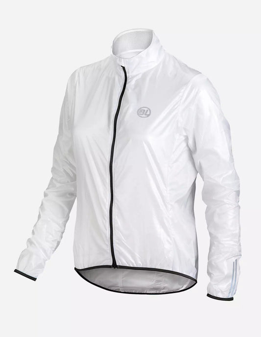 Bicycle Line Stelvio – Chaqueta cortavientos de ciclismo para mujer blanca.