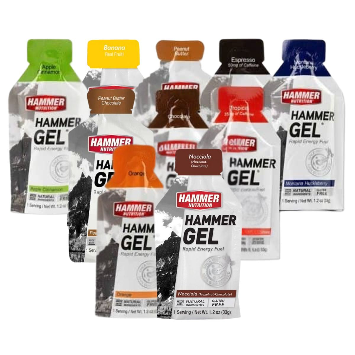 Hammer Nutrition Kit Hammer Gel – Gel energético de carbohidratos complejos (10 sachets)