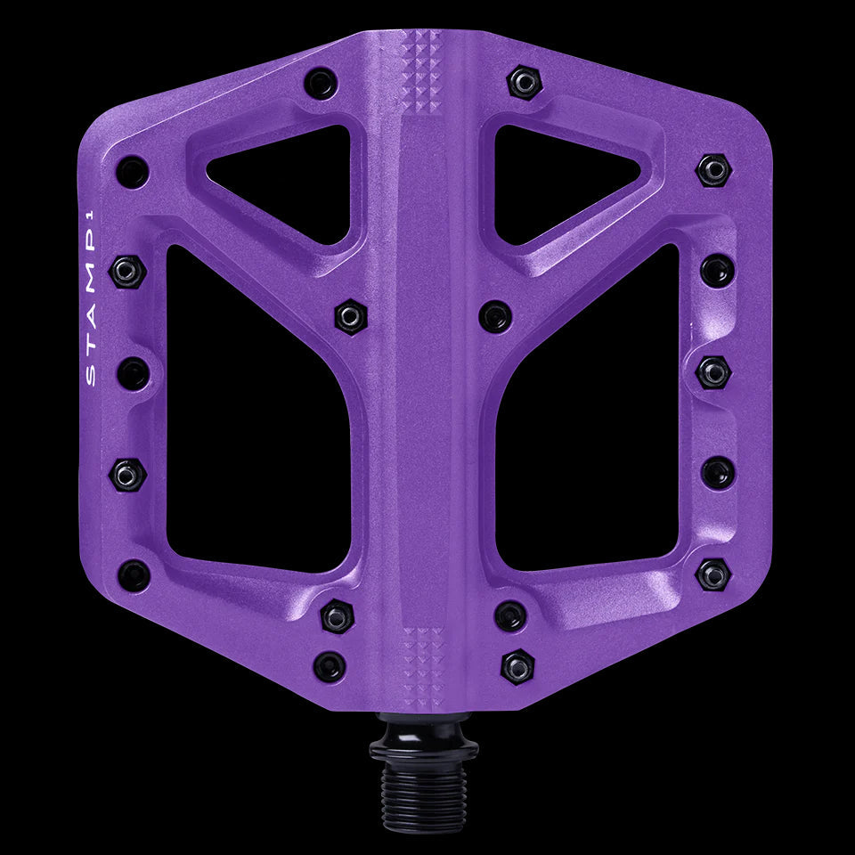 Crankbrothers Stamp 1 Purple - Pedales de Ciclismo MTB Planos (Morados)