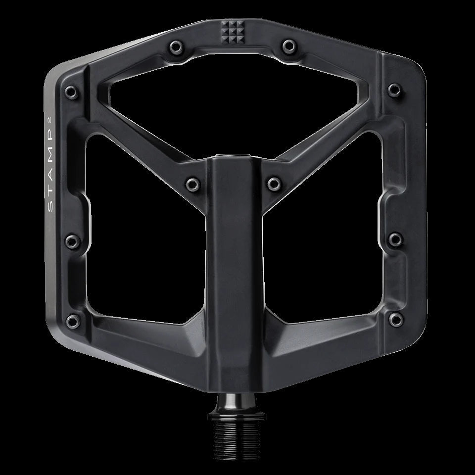 Crankbrothers Stamp 2 Black V2 - Pedales planos de MTB