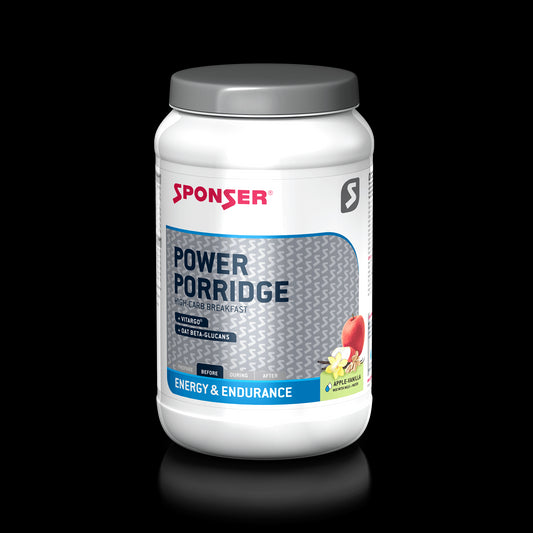 Sponser Power Porridge Manzana-Vainilla – Avena instantánea de alto rendimiento (840 g)