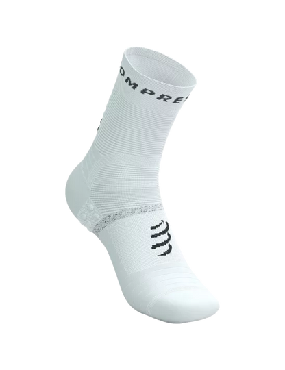 Calcetines de Running Compressport Pro Marathon Socks V2.0 Blanco Negro