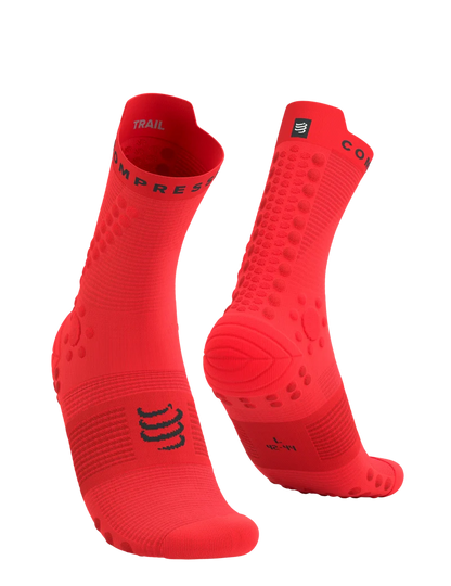 Pro Racing Socks v4.0 TRAIL Fluo Red/Black