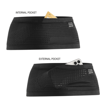 CEP Run Belt – Cinturón de running unisex con dos bolsillos.