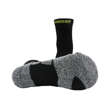 Calcetín de Running Finisher Pro Strider - Crew Negro