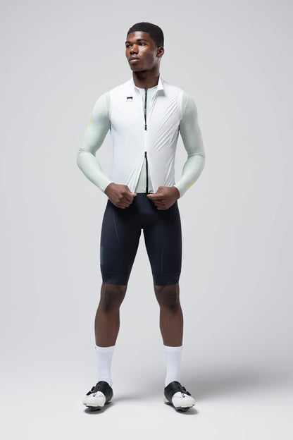 Gobik Vector 2.0 – Cortaviento de ciclismo sin mangas hombre.(Blanco)