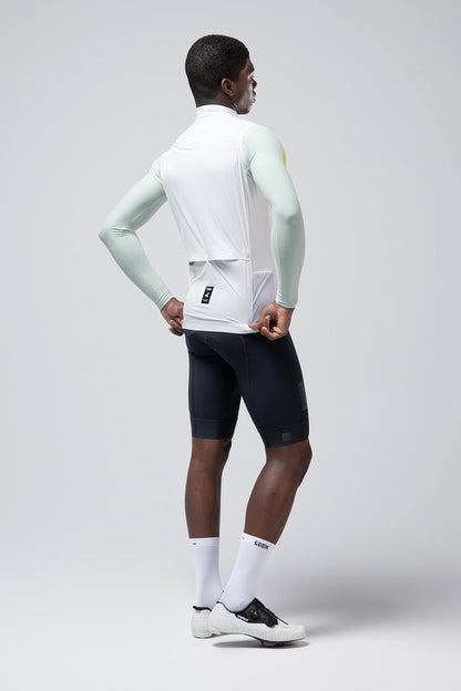 Gobik Vector 2.0 – Cortaviento de ciclismo sin mangas hombre.(Blanco)