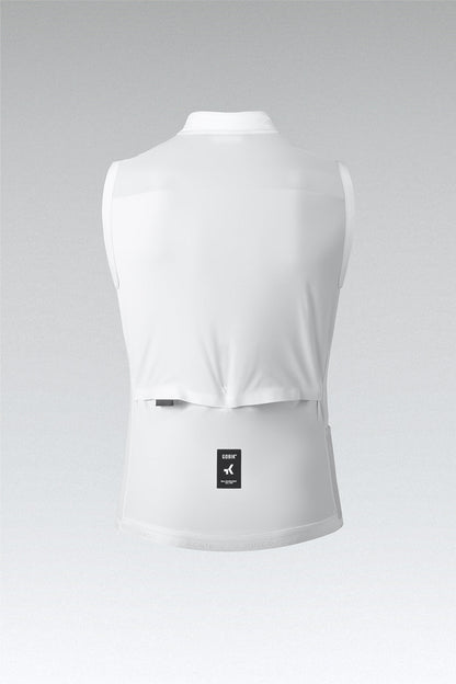 Gobik Vector 2.0 – Cortaviento de ciclismo sin mangas hombre.(Blanco)
