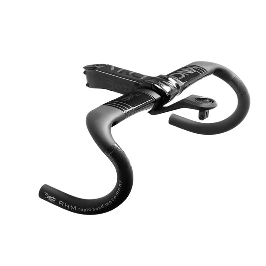 Deda VINCI RHM - Manubrio aero de ciclismo Ruta de Carbono Integrado. Manillar Ø31.7, Ancho 40 cm