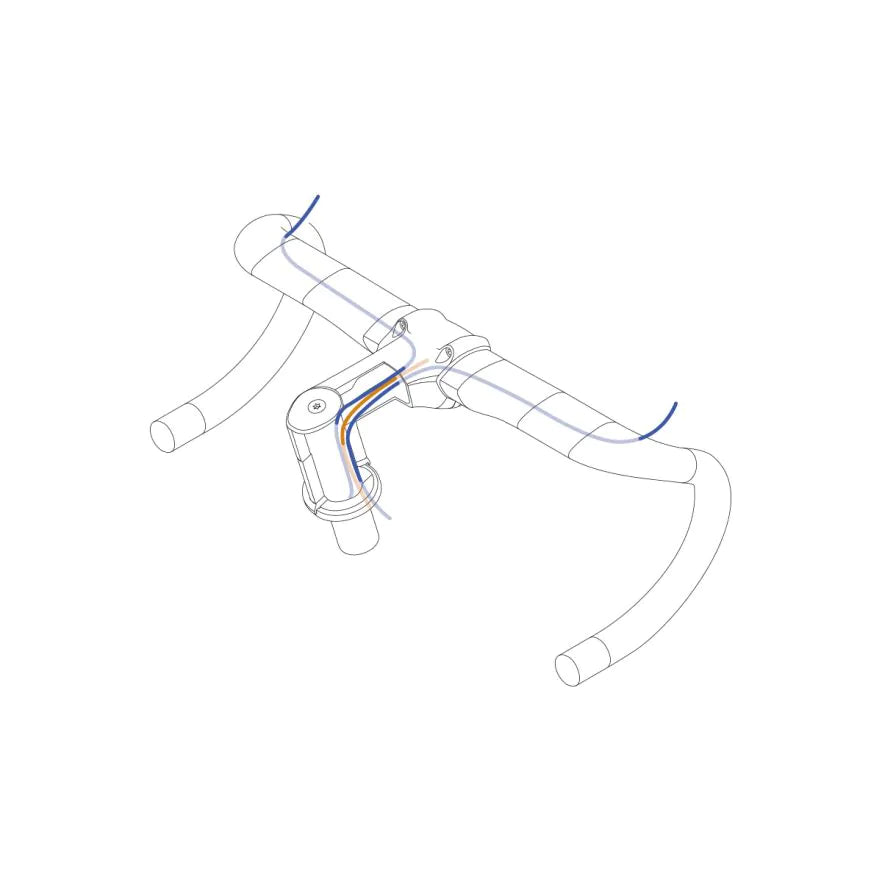 Deda VINCI RHM - Manubrio aero de ciclismo Ruta de Carbono Integrado. Manillar Ø31.7, Ancho 40 cm