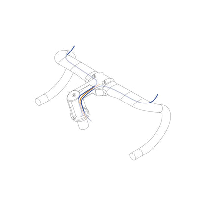 Deda VINCI RHM - Manubrio aero de ciclismo Ruta de Carbono Integrado. Manillar Ø31.7, Ancho 40 cm