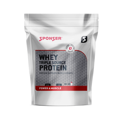 Sponser Whey Triple fuente - Proteína en Polvo.  Sabores Swiss Chocolate y Vainilla (500g)