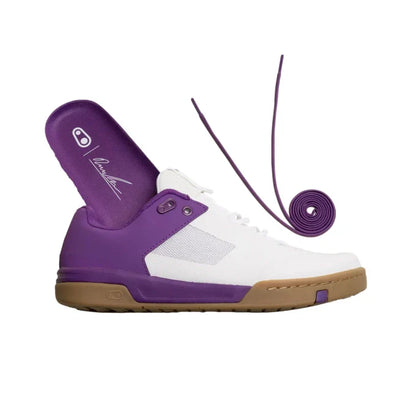 Zapatillas Crankbrothers Stamp Lace - Zapatos MTB planos - Bernard Kerr (blanco morado)