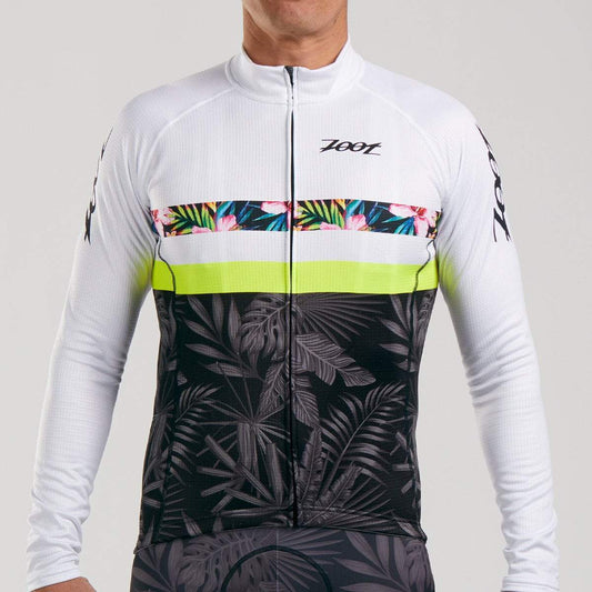 Tricota Termica de Ciclismo ZOOT Thermo Jersey Blanco negro (hombre)