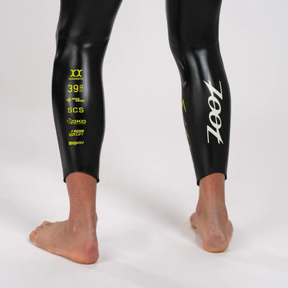 ZOOT BOLT WETSUIT NEON GREEN/SILVER - Traje de Natación Neopreno Hombre