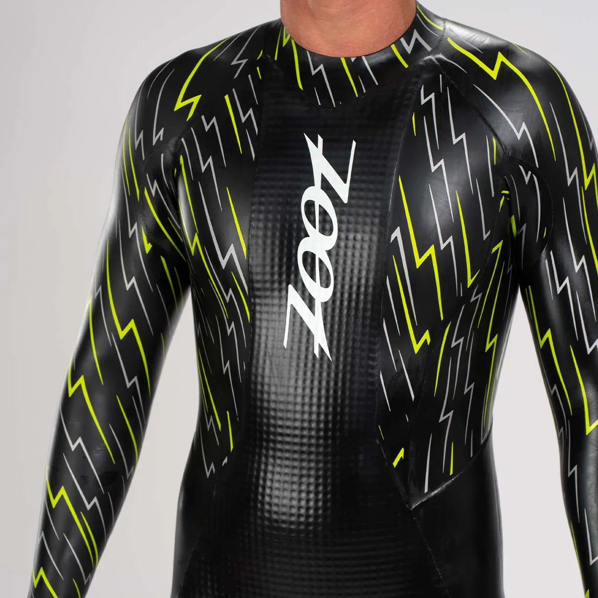 ZOOT BOLT WETSUIT NEON GREEN/SILVER - Traje de Natación Neopreno Hombre