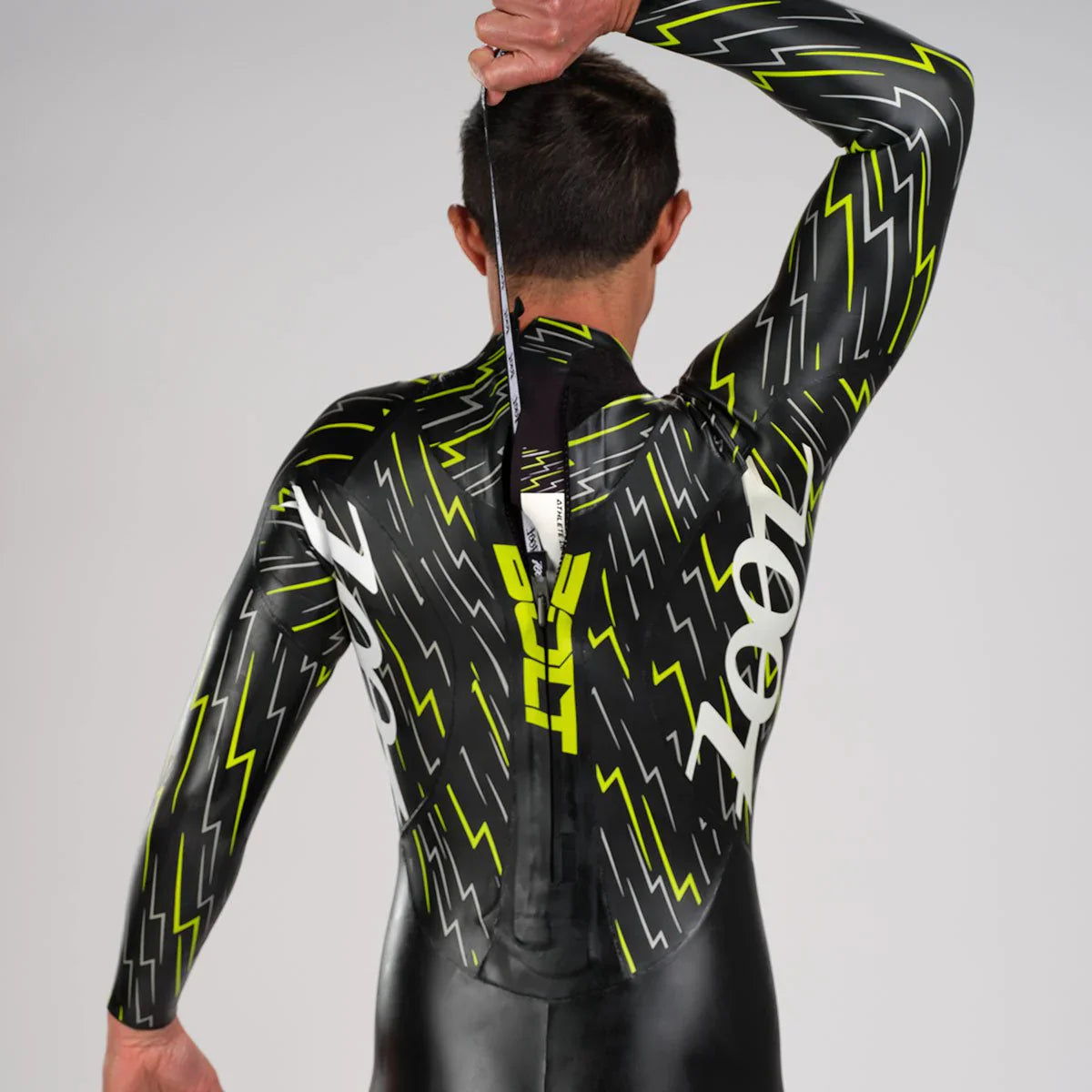 ZOOT BOLT WETSUIT NEON GREEN/SILVER - Traje de Natación Neopreno Hombre