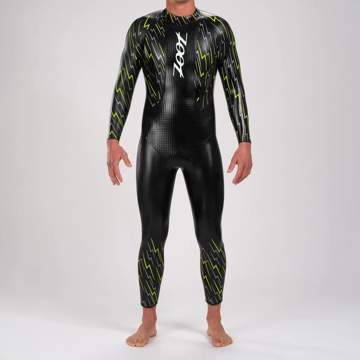 ZOOT BOLT WETSUIT NEON GREEN/SILVER - Traje de Natación Neopreno Hombre