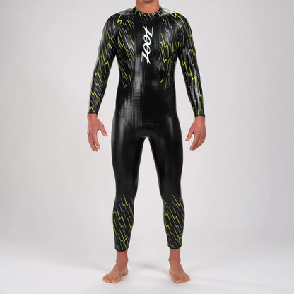 ZOOT BOLT WETSUIT NEON GREEN/SILVER - Traje de Natación Neopreno Hombre